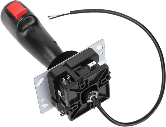 Arcade Joystick Kit - Vlieg Controller - Simulatie Vlucht Spel - Trillingsvrije Versie - 30 cm Kabel - Zwart Rood van Merkloos