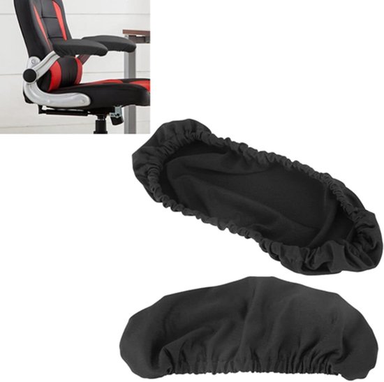 Armsteun Covers Pad 1 Paar Verwijderbare Stoel Armsteun Elastische Protector Wasbaar Voor Bureaustoel Roterende Stoel Computer Stoel (Zwart)