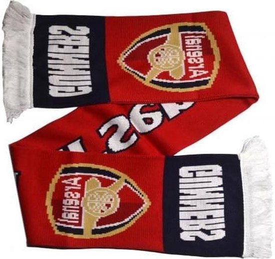 Arsenal Sjaal - Voetbal Sjaal Club Sjaal - Wedstrijd Bezoeken - Authentiek Design - Standaard Maat - Rood Navy Wit