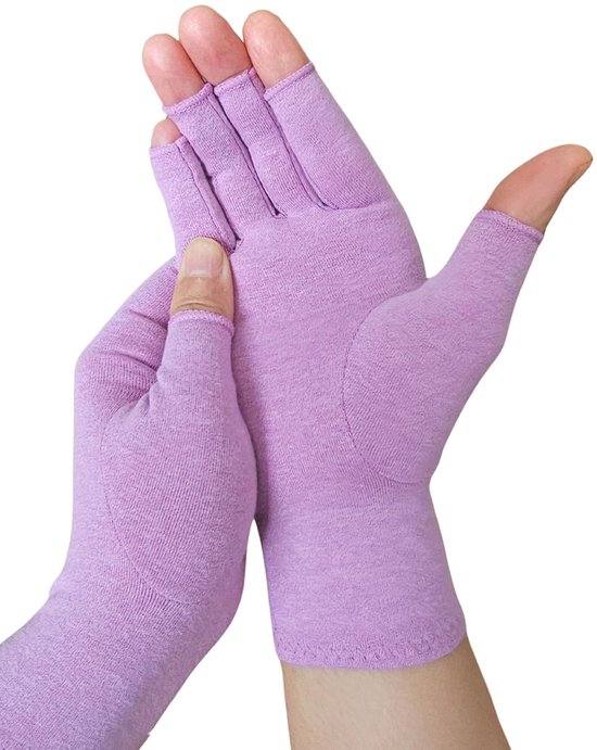 Artritis Handschoenen, Compressie Handschoenen Voor Artritis, Reuma, Artrose, Carpal Tunnel Syndroom, Tendinitis - Voor Mannen en Vrouwen (Paars, Small)
