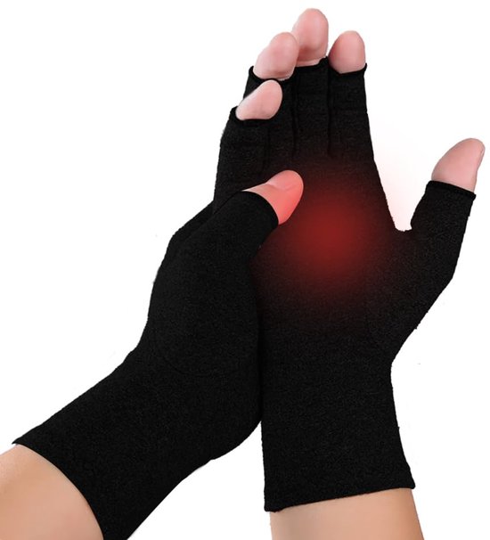 Artritis Handschoenen, Vingerloos Compressiehandschoenen, Handschoenen Voor Vrouwen en Mannen, Verlichten Reumatoïde Artritis, Artrose, Carpaal Tunnelsyndroom, Voor Computertypen, Werk