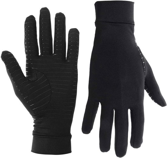 Artritishandschoenen met Volledige Vingers, met Koper Doordrenkte Compressiehandschoenen voor Pijnverlichting met Ademende Stof voor Mannen en Vrouwen