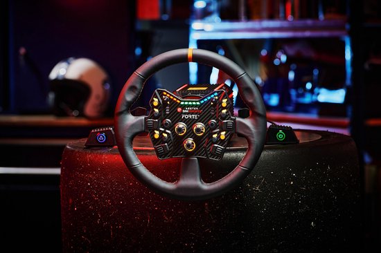 Asetek Simsports Ronde Lederen Stuurrand - Zwart van Merkloos