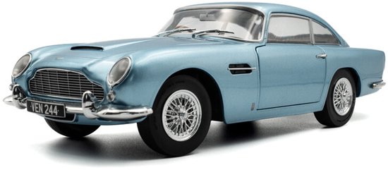 Aston Martin DB5 '64, blauw metallic Solido schaal 1:18 van Merkloos