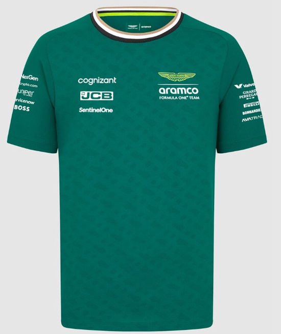 Aston Martin Racing - Formula 1 - Team T-Shirt - Lance Stroll - Groen - Heren - Maat XS van Merkloos