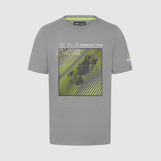 Aston Martin Racing - Formule 1 - Hyperfocus Graphic T-Shirt - Grijs - Heren - Maat XS van Merkloos