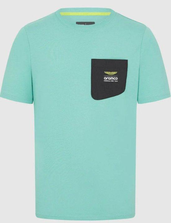 Aston Martin Racing - Formule 1 - Lifestyle T-Shirt - Blauw - Heren - Maat XS van Merkloos