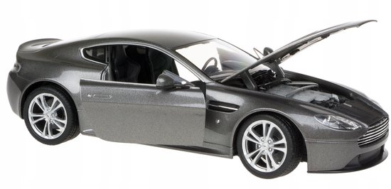 Aston Martin V12 Vantage Model Auto Welly 1:24 Metaal Zilver van Merkloos