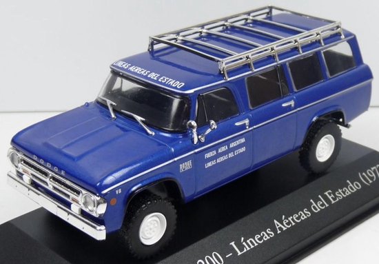 ATLAS Dodge D200 LINEAS AEREAS DEL ESTADO ARGENTIA SERVICE VEHICLES 1972 schaalmodel 1:43 van Atlas