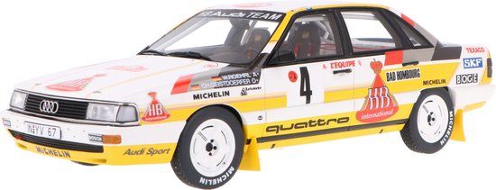 Audi 200 quattro Ottomobile Modelauto 1:18 1987 Walter Röhrl / Christian Geistdörfer Team Audi van Audi
