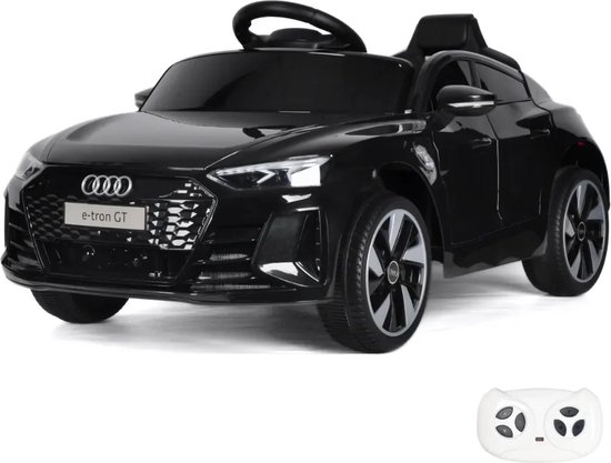 Audi e-Tron GT - Elektrische Kinderauto 12V - 1 tot 4 jaar - MP3 - Zwart van Audi