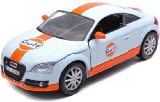 Audi TT Coupe Gulf (20 cm) (Lichtblauw) 1/24 Motor Max - Speelgoed auto voor kinderen jongens meisjes - Modelauto Schaalmodel Miniatuurauto - Speel auto cadeau kind van Motor Max