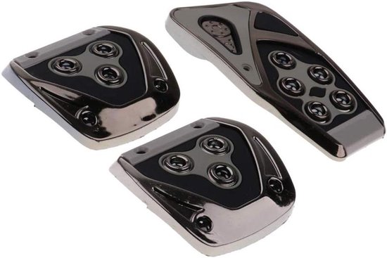 Auto Pedaal Covers - Antislip Pads - Verbeterde Grip - Roestvrij Staal - Universele Set - Metaal