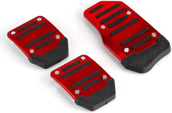 Auto Pedaal Covers - Antislip Pedaal Set - Verbeteren Rijervaring - Universele Pasvorm - 3 Stuks - Rood