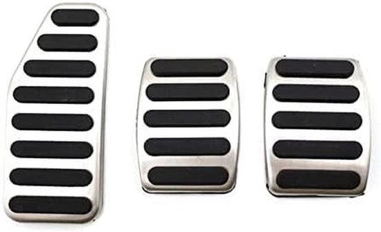 Auto Pedaal Covers - Antislip Pedalen - Veiliger Rijden - Eenvoudige Installatie - Set van 3 - Metaal Zwart