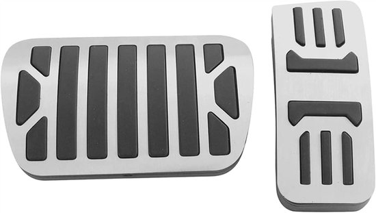 Auto Pedaal Covers - Gas Rem Covers - Verbeterde Grip - Antislip Ontwerp - Standaard Maat - Zilver
