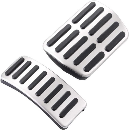 Auto Pedaal Covers - Gas Rem - Rijcomfort Verhogen - Antislip Oppervlak - 2 Stuks - Zilver