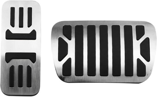 Auto Pedaal Covers - Gas Rempedalen - Veiliger Rijden - Antislip Oppervlak - One Size - Zilver