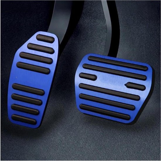 Auto Pedaal Covers - Gasrem Pedaal - Verbeteren Rijervaring - Antislip Aluminium - Standaard Maat - Blauw