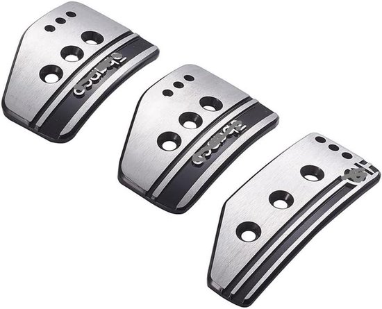 Auto Pedaal Covers - Koppeling Rem - Veiliger Rijden - Antislip Ontwerp - 3 stuks - Zilver