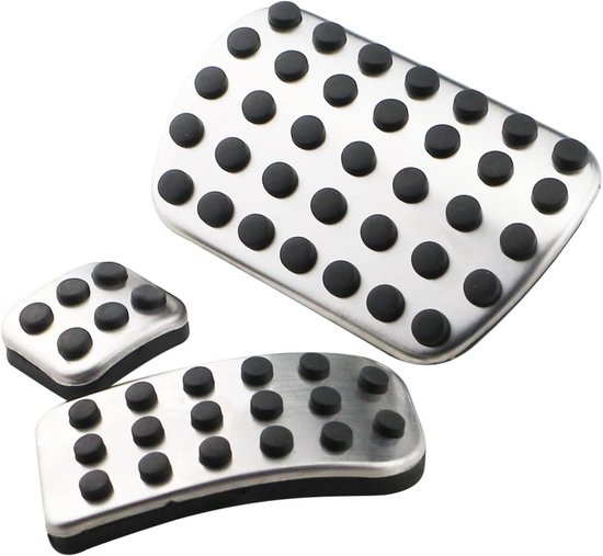 Auto Pedaal Covers - Rem en Gas Pedaal - Veiliger Rijden - Antislip Oppervlak - 1 Set - Zilver