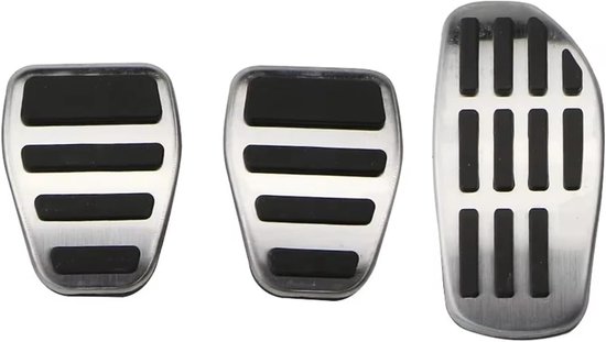 Auto Pedaal Covers - Rem Gas - Verbeter Rijervaring - Geen Boren Nodig - Universeel - Zilver Zwart