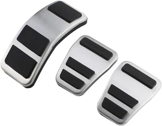 Auto Pedaal Covers - RVS Voet Pedalen - Verbeter Rijervaring - Antislip Ontwerp - MT 3 Stuks - Zilver