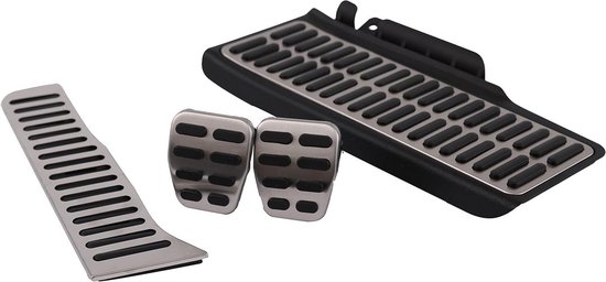 Auto Pedaal Covers - Set Pedaalplaten - Verbeterde Grip - Antislip Ontwerp - 4 Stuks - Zilver