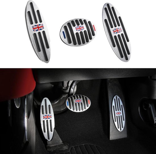 Auto Pedaal Covers - Sportieve Pedaalsets - Verbeterde Rijervaring - Antislip Rubber - 3 Stuks - Rode Vlag