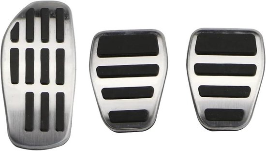 Auto Pedaal Covers - Voet Cover Pad - Verbeter Rijervaring - Antislip Ontwerp - 3 Stuks - Zilver