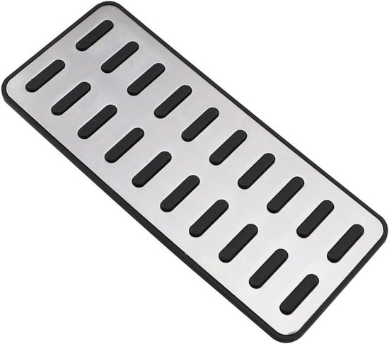 Auto Pedaal Covers - Voetsteun Pedaal - Verbeter Rijcomfort - Antislip Ontwerp - 1 Stuk - Zilver