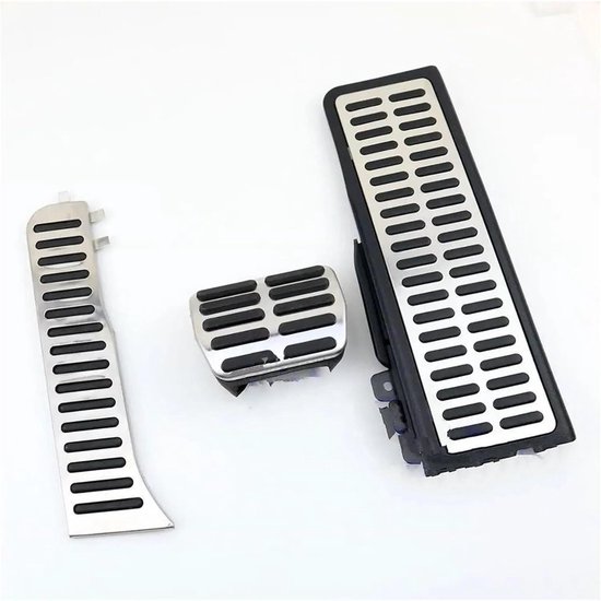 Auto Pedaal Covers - Voetsteun Pedalen - Verbeter Rijervaring - Antislip Ontwerp - 3 Stuks - Zwart Zilver