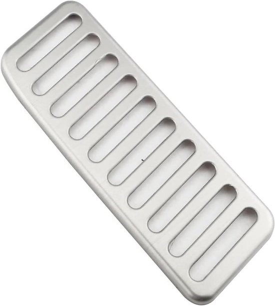 Auto Pedaal Covers - Voetsteun Pedalen - Verbeterde Grip - Roestvrij Staal - One Size - Zilver