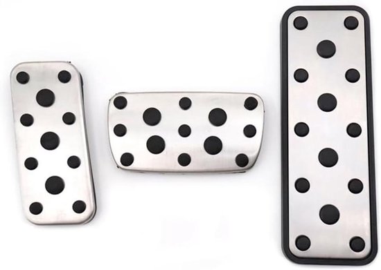 Auto Pedaal Hoesjes - Pedaal Covers - Sportieve Look - Antislip Oppervlak - 50 x 10 x 10 cm - Zilver
