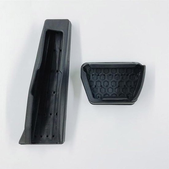 Auto Pedaal Hoesjes - Voetpedaal Covers - Sportieve Look - Antislip Oppervlak - 50 x 10 cm - Zwart