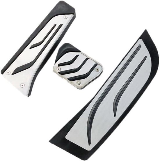 Auto Pedaal Hoezen - Pedaal Covers - Sportieve Look - Antislip Oppervlak - 50 x 10 x 10 cm - Zwart