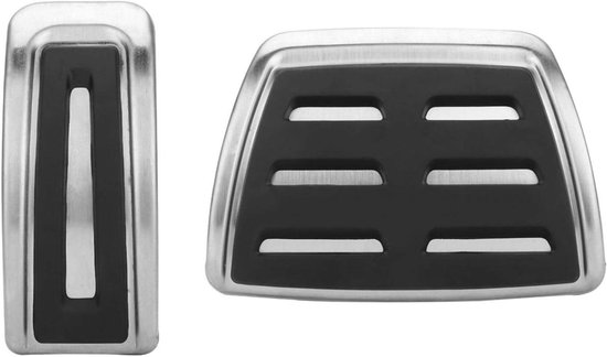 Auto Pedaal Hoezen - RVS Pedaal Covers - Verbeteren Rijervaring - Antislip Oppervlak - 2 stuks - Zilver