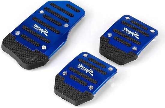 Auto Pedaal Set - Antislip Covers - Verbeterde Grip - Universele Pasvorm - 3 Delen - Blauw