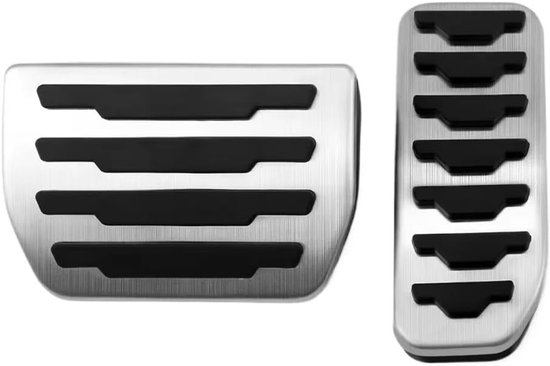 Auto Pedaal Set - Gas Rem Pedaal - Veiliger Rijden - Antislip Ontwerp - 1 set - Zilver