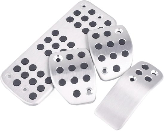Auto Pedaal Set - Gas Rem Pedaal - Verbeteren Rijervaring - Antislip Ontwerp - MT - Zilver