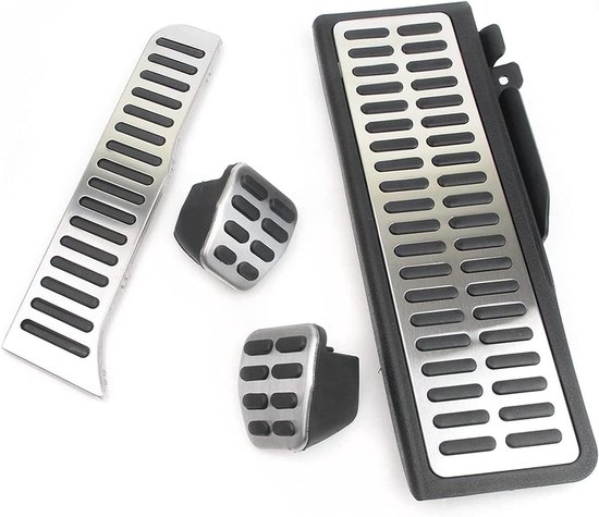 Auto Pedaal Set - Interieur Onderdelen - Verbeterde Grip - Eenvoudige Installatie - 4 Delig - Zilver