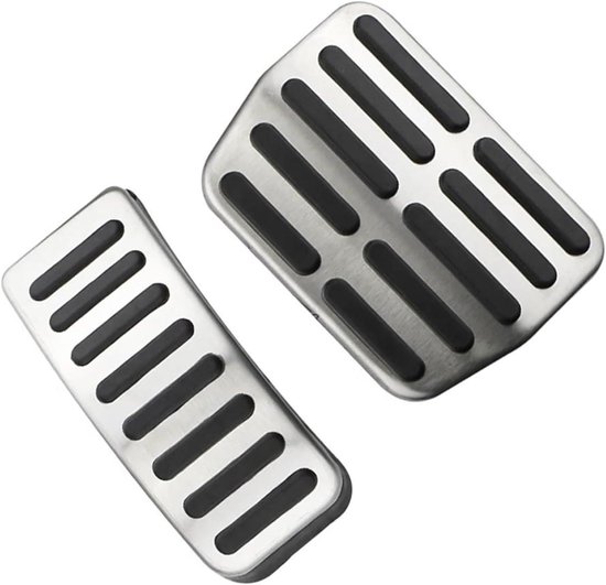 Auto Pedaal Set - Pedaal Covers - Veiliger Rijden - Antislip Ontwerp - 3 Delig - Zwart Zilver