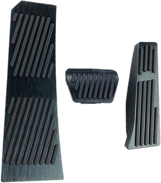 Auto Pedaal Set - Rem en Gas - Verbeterde Rijervaring - Antislip Oppervlak - 3 Delig - Zwart