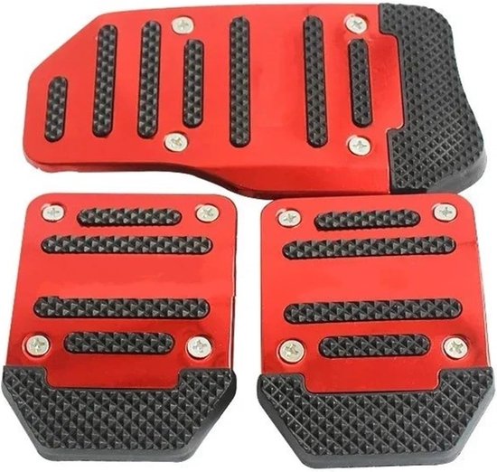 Auto Pedaal Set - Rem Gas Pedaal - Verbeterde Grip - Antislip Oppervlak - Universele Pasvorm - Rood