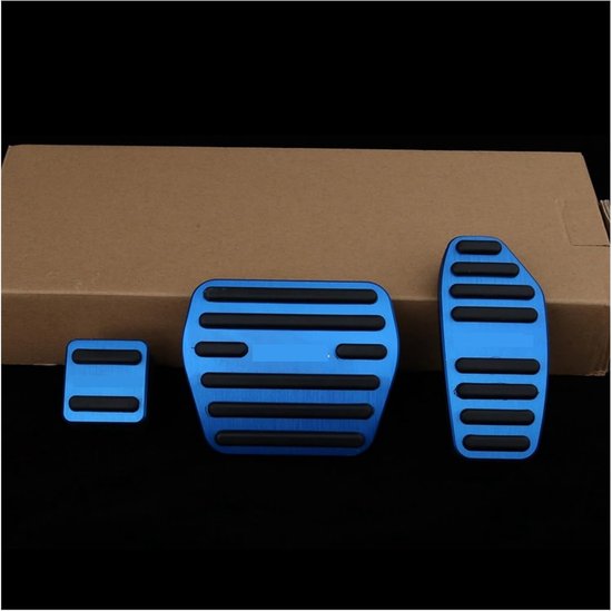 Auto Pedaal Set - Voet Paden - Auto Interieur - Specifiek Ontwerp - 3 Delig - Blauw