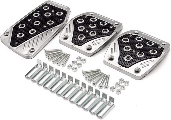 Auto Pedaal Set - Voetpads Grip - Veilig Rijden - Antislip Oppervlak - 3 Stuks - Zwart