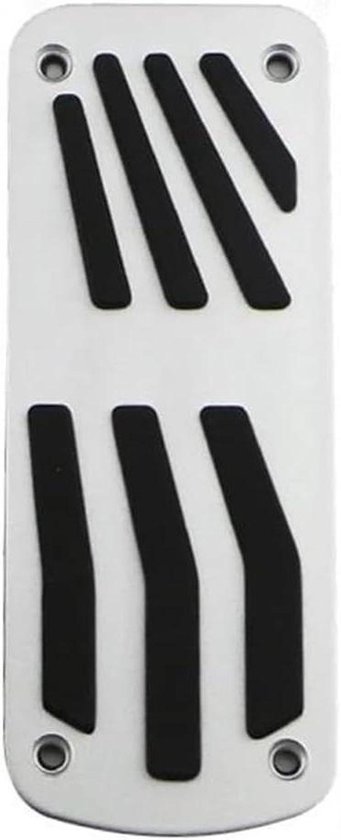 Auto Pedaal Set - Voetpedaal Covers - Verbeterde Grip - Antislip Design - 1x Rem 1x Gas - Zwart Zilver