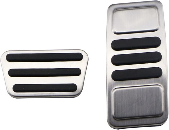 Auto Pedaal Set - Voetpedalen RVS - Verbeterde Grip - Anti-slip Ontwerp - 2 Stuks - Zilver