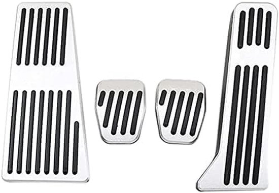 Auto Pedaal Set - Voetsteun Pedalen - Verbeterde Controle - Antislip Ontwerp - 1 kg - Zilver