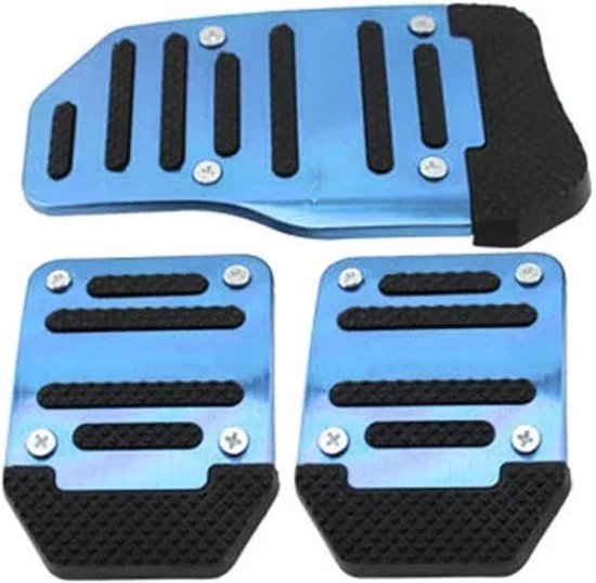 Auto Pedaalhoezen - Antislip Covers - Veiliger Rijden - Universele Pasvorm - 3-delige Set - Blauw